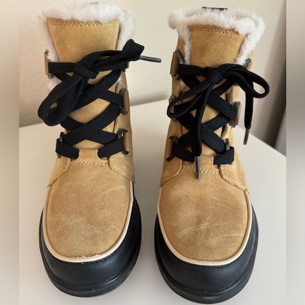 Sorel caribou waterproof nubuck and rubber boots